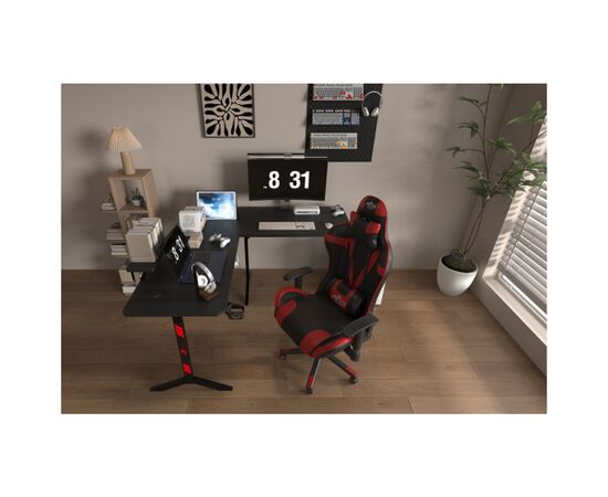 Компьютерный стол GT Racer GT Racer T-1247 (146x146x60x73) Black (T-1247 (146x146x60x73) Black), изображение 6 Компьютерный стол GT Racer GT Racer T-1247 (146x146x60x73) Black (T-1247 (146x146x60x73) Black), изображение 6