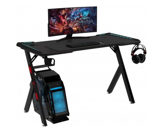 Компьютерный стол GT Racer GT Racer T-1249 (120x60x73) Black (T-1249 (120x60x73) Black), изображение 3 Компьютерный стол GT Racer GT Racer T-1249 (120x60x73) Black (T-1249 (120x60x73) Black), изображение 3