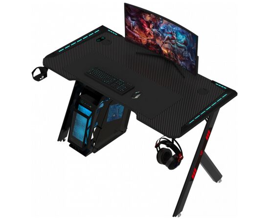 Компьютерный стол GT Racer GT Racer T-1249 (120x60x73) Black (T-1249 (120x60x73) Black), изображение 4 Компьютерный стол GT Racer GT Racer T-1249 (120x60x73) Black (T-1249 (120x60x73) Black), изображение 4