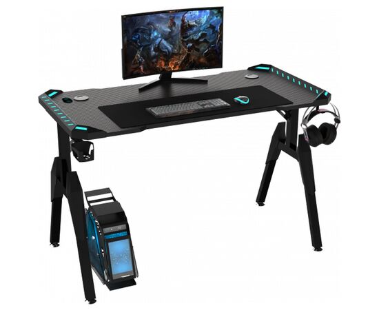 Компьютерный стол GT Racer GT Racer T-1444 (140x60x73) Black (T-1444 (140x60x73) Black), изображение 5 Компьютерный стол GT Racer GT Racer T-1444 (140x60x73) Black (T-1444 (140x60x73) Black), изображение 5