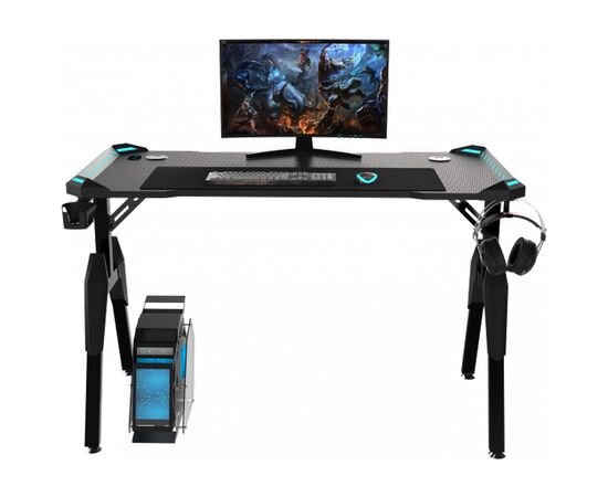 Компьютерный стол GT Racer GT Racer T-1444 (140x60x73) Black (T-1444 (140x60x73) Black), изображение 6 Компьютерный стол GT Racer GT Racer T-1444 (140x60x73) Black (T-1444 (140x60x73) Black), изображение 6