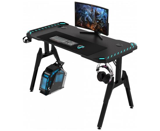 Компьютерный стол GT Racer GT Racer T-1444 (140x60x73) Black (T-1444 (140x60x73) Black), изображение 7 Компьютерный стол GT Racer GT Racer T-1444 (140x60x73) Black (T-1444 (140x60x73) Black), изображение 7