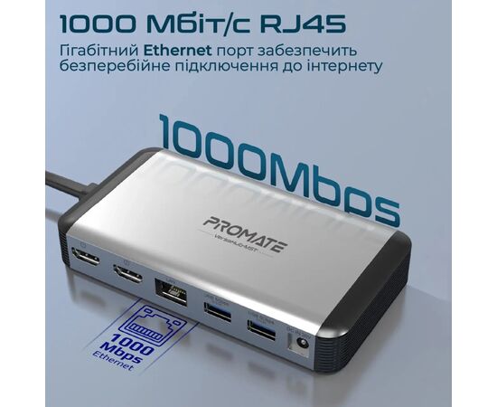Концентратор Promate USB Hub 13 ports versahub-mst.grey (versahub-mst.grey), изображение 6 Концентратор Promate USB Hub 13 ports versahub-mst.grey (versahub-mst.grey), изображение 6
