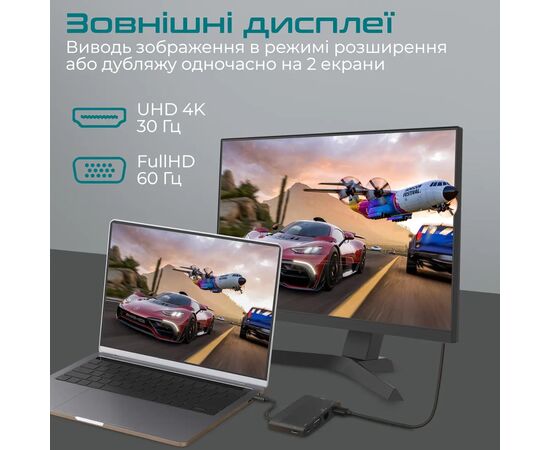 Концентратор Promate USB Hub 6 ports mediahub-c6.black (mediahub-c6.black), изображение 5 Концентратор Promate USB Hub 6 ports mediahub-c6.black (mediahub-c6.black), изображение 5