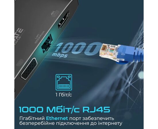 Концентратор Promate USB Hub 6 ports mediahub-c6.black (mediahub-c6.black), изображение 7 Концентратор Promate USB Hub 6 ports mediahub-c6.black (mediahub-c6.black), изображение 7