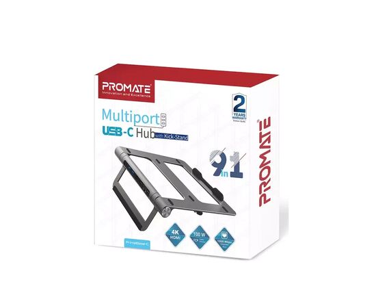 Концентратор Promate USB Hub 9 ports primebase-c.grey (primebase-c.grey), изображение 2 Концентратор Promate USB Hub 9 ports primebase-c.grey (primebase-c.grey), изображение 2