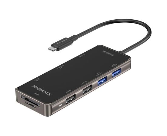 Концентратор Promate USB Hub 9 ports primehub-go.grey (primehub-go.grey)