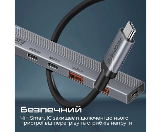 Концентратор Promate USB Hub 4 ports litehub-pro (litehub-pro), зображення 5