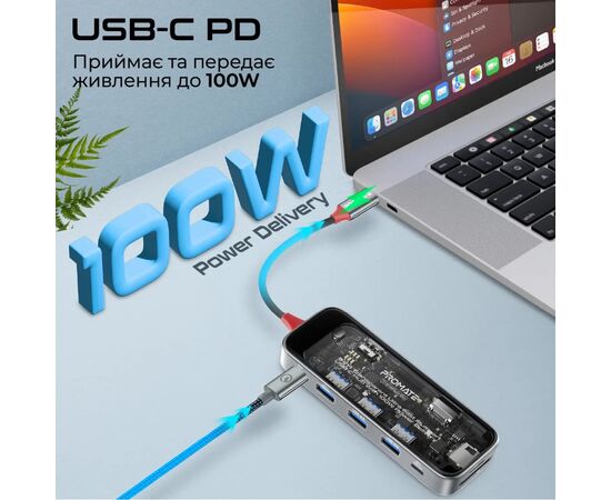 Концентратор Promate USB Hub 9 ports transhub-go (transhub-go), изображение 3 Концентратор Promate USB Hub 9 ports transhub-go (transhub-go), изображение 3