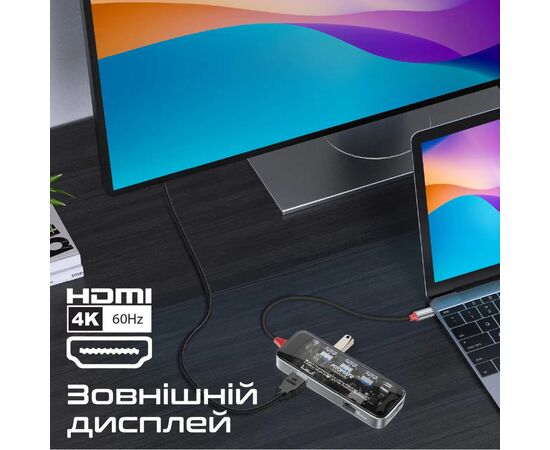 Концентратор Promate USB Hub 9 ports transhub-go (transhub-go), изображение 4 Концентратор Promate USB Hub 9 ports transhub-go (transhub-go), изображение 4