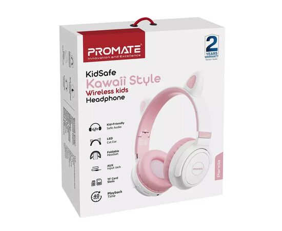 Наушники Promate Panda Bubblegum (panda.bubblegum), изображение 2 Наушники Promate Panda Bubblegum (panda.bubblegum), изображение 2