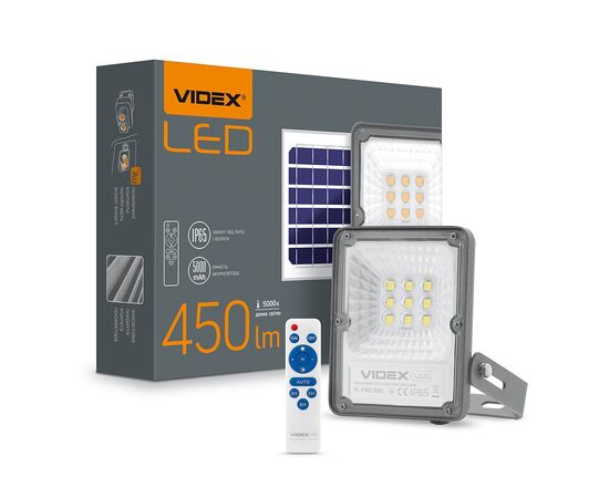 Прожектор Videx LED прожектор автономный 10W 5000K 3.2 V (VL-FSO-205), изображение 4 Прожектор Videx LED прожектор автономный 10W 5000K 3.2 V (VL-FSO-205), изображение 4
