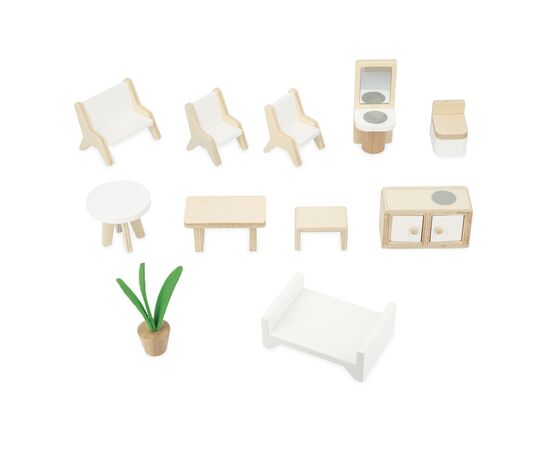 Игровой набор Janod Кукольный дом трехэтажный (J06617), изображение 6 Игровой набор Janod Кукольный дом трехэтажный (J06617), изображение 6