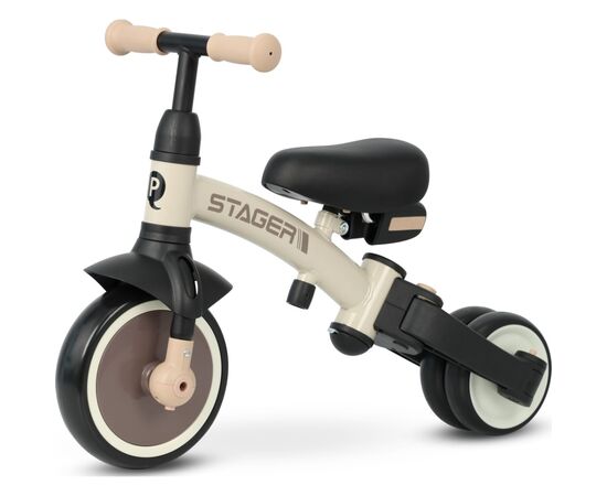 Дитячий велосипед QPlay Stager 3 в 1 з ручкою, біговел, Beige-Brown (T80STAGERBeigeBrown), зображення 3 Дитячий велосипед QPlay Stager 3 в 1 з ручкою, біговел, Beige-Brown (T80STAGERBeigeBrown), зображення 3