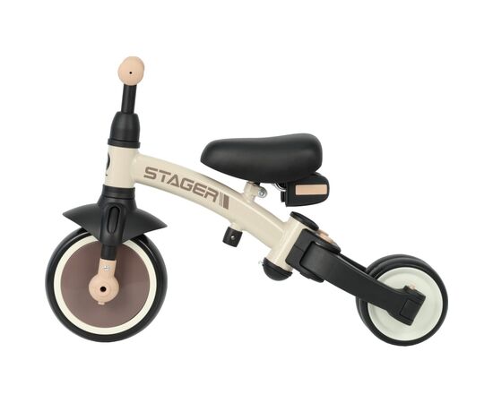 Дитячий велосипед QPlay Stager 3 в 1 з ручкою, біговел, Beige-Brown (T80STAGERBeigeBrown), зображення 4 Дитячий велосипед QPlay Stager 3 в 1 з ручкою, біговел, Beige-Brown (T80STAGERBeigeBrown), зображення 4