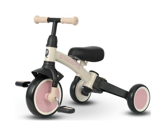 Детский велосипед QPlay Stager 3 в 1 з ручкою, біговел, Beige-Pink (T80STAGERBeigePink), изображение 2 Детский велосипед QPlay Stager 3 в 1 з ручкою, біговел, Beige-Pink (T80STAGERBeigePink), изображение 2