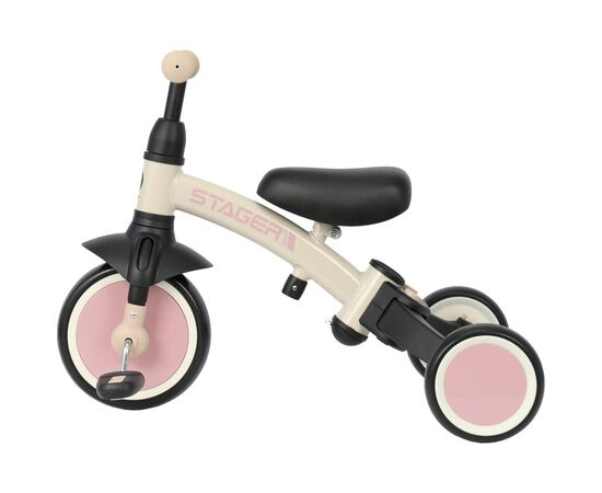 Детский велосипед QPlay Stager 3 в 1 з ручкою, біговел, Beige-Pink (T80STAGERBeigePink), изображение 4 Детский велосипед QPlay Stager 3 в 1 з ручкою, біговел, Beige-Pink (T80STAGERBeigePink), изображение 4