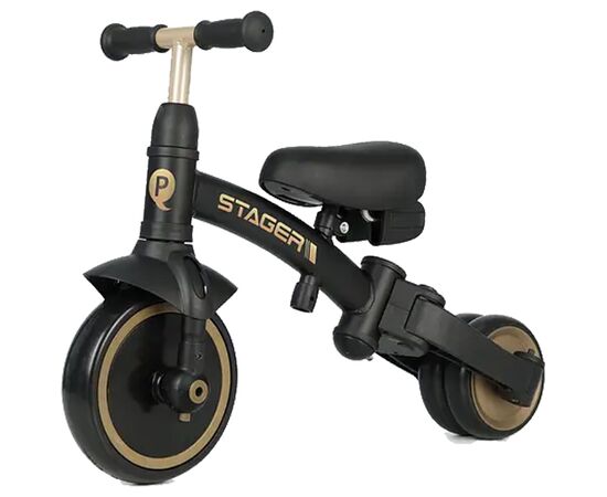 Дитячий велосипед QPlay Stager 3 в 1 з ручкою, біговел, Black (T80STAGERBlack), зображення 3