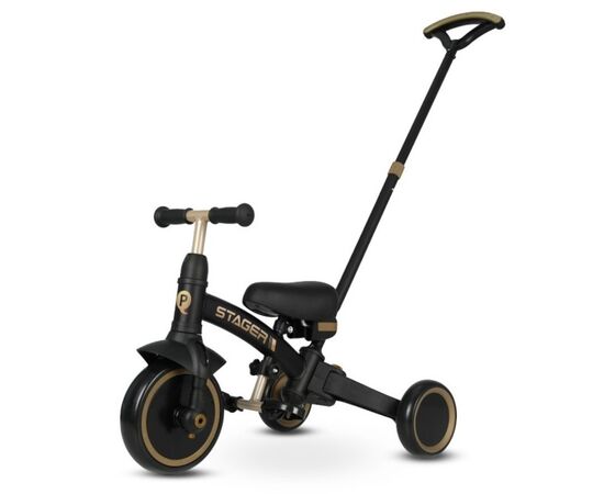 Детский велосипед QPlay Stager 3 в 1 з ручкою, біговел, Black (T80STAGERBlack)