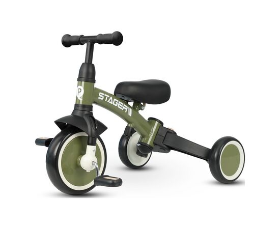 Детский велосипед QPlay Stager 3 в 1 з ручкою, біговел, Dark Green (T80STAGERDarkGreen), изображение 2 Детский велосипед QPlay Stager 3 в 1 з ручкою, біговел, Dark Green (T80STAGERDarkGreen), изображение 2