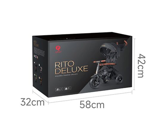 Детский велосипед QPlay Rito Deluxe Складаний Триколісний Brown (S380-17RitoDeluxeBrown), изображение 4 Детский велосипед QPlay Rito Deluxe Складаний Триколісний Brown (S380-17RitoDeluxeBrown), изображение 4