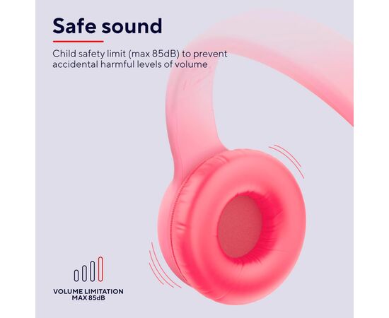 Наушники Trust Nouna Kids Wireless Pink (25274), изображение 3 Наушники Trust Nouna Kids Wireless Pink (25274), изображение 3