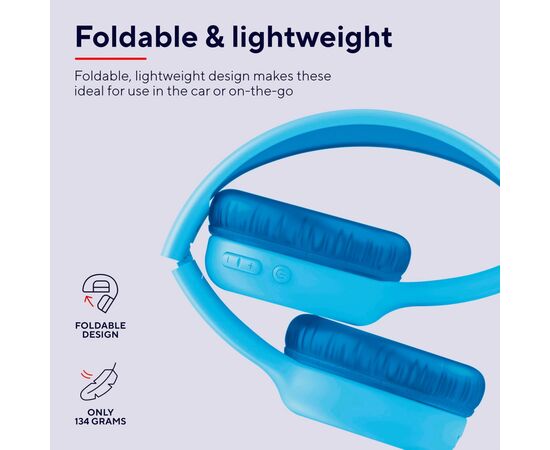 Наушники Trust Nouna Kids Wireless Blue (25275), изображение 6 Наушники Trust Nouna Kids Wireless Blue (25275), изображение 6