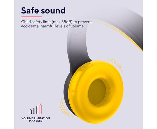 Наушники Trust Nouna Kids Wireless Black (25405), изображение 3 Наушники Trust Nouna Kids Wireless Black (25405), изображение 3