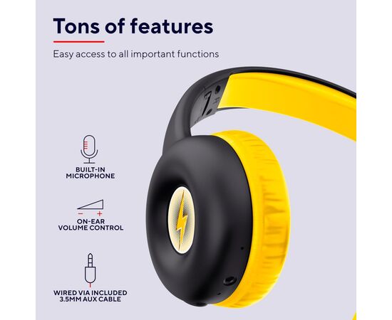 Наушники Trust Nouna Kids Wireless Black (25405), изображение 5 Наушники Trust Nouna Kids Wireless Black (25405), изображение 5