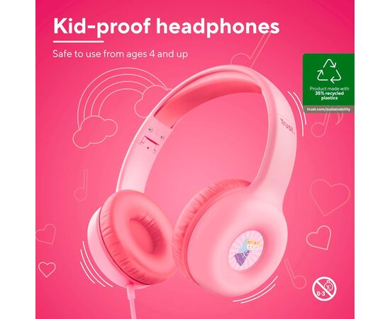 Навушники Trust Nouna Pink (25277), зображення 2 Навушники Trust Nouna Pink (25277), зображення 2