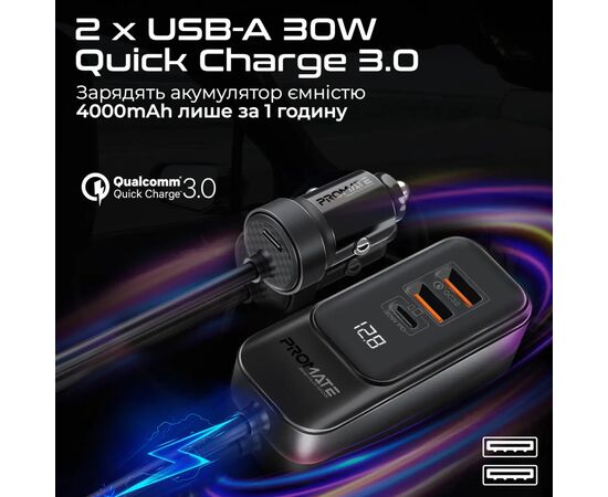Зарядное устройство Promate gearhub-120w.black, изображение 5 Зарядное устройство Promate gearhub-120w.black, изображение 5