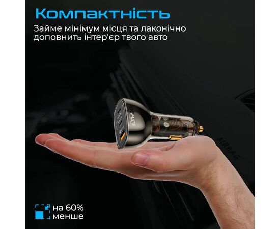 Зарядний пристрій Promate transdrive-80w, зображення 7 Зарядний пристрій Promate transdrive-80w, зображення 7