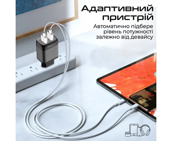 Зарядное устройство Promate biplug-qc3.eu-bk, изображение 5 Зарядное устройство Promate biplug-qc3.eu-bk, изображение 5