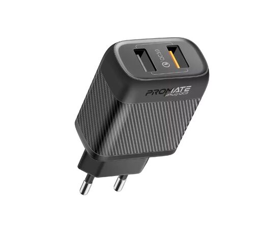 Зарядное устройство Promate biplug-qc3.eu-bk Зарядное устройство Promate biplug-qc3.eu-bk