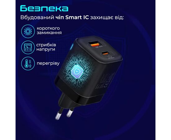Зарядное устройство Promate powerport-25ac.black, изображение 7 Зарядное устройство Promate powerport-25ac.black, изображение 7