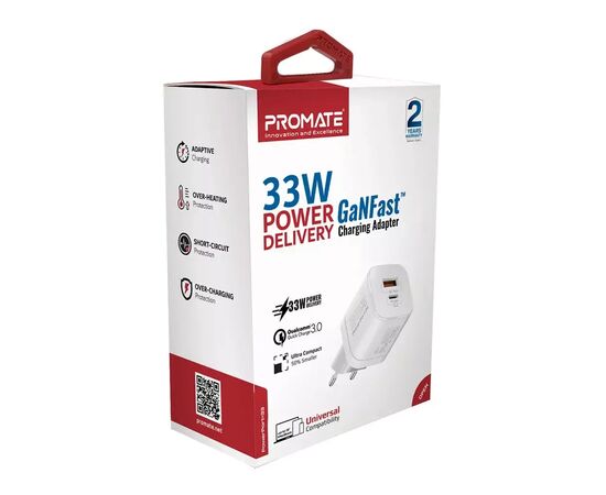 Зарядное устройство Promate powerport-33.white, изображение 2 Зарядное устройство Promate powerport-33.white, изображение 2