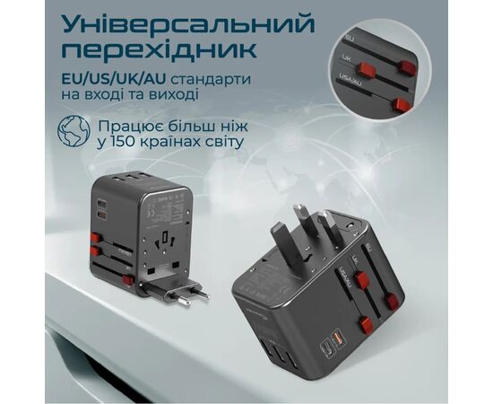 Зарядное устройство Promate tripmate-36w.black, изображение 3 Зарядное устройство Promate tripmate-36w.black, изображение 3
