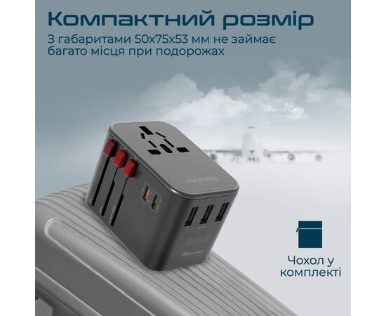 Зарядное устройство Promate tripmate-36w.black, изображение 7 Зарядное устройство Promate tripmate-36w.black, изображение 7