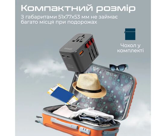 Зарядное устройство Promate tripmate-gan65.black, изображение 9 Зарядное устройство Promate tripmate-gan65.black, изображение 9