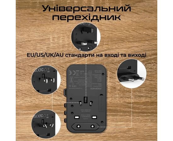 Зарядное устройство Promate tripmate-gan70r, изображение 3 Зарядное устройство Promate tripmate-gan70r, изображение 3