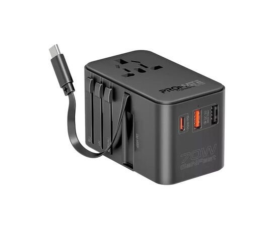 Зарядное устройство Promate tripmate-gan70r Зарядное устройство Promate tripmate-gan70r