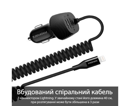 Зарядное устройство Promate voltrip-i.black, изображение 5 Зарядное устройство Promate voltrip-i.black, изображение 5