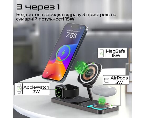 Зарядное устройство Promate auraslate-trio, изображение 3 Зарядное устройство Promate auraslate-trio, изображение 3