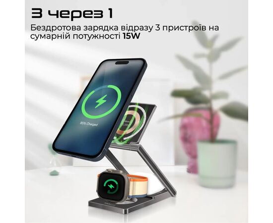 Зарядное устройство Promate lucidfold-trio, изображение 3 Зарядное устройство Promate lucidfold-trio, изображение 3