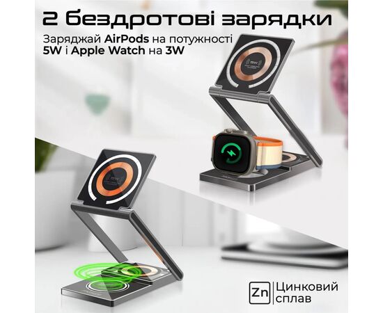 Зарядное устройство Promate lucidfold-trio, изображение 5 Зарядное устройство Promate lucidfold-trio, изображение 5