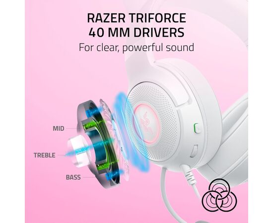 Наушники Razer Kraken Kitty V2 White (RZ04-04730600-R3M1), изображение 5 Наушники Razer Kraken Kitty V2 White (RZ04-04730600-R3M1), изображение 5