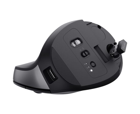 Мышка Trust Bayo + Ergonomic Wireless/Bluetooth Black (25146), изображение 10 Мышка Trust Bayo + Ergonomic Wireless/Bluetooth Black (25146), изображение 10