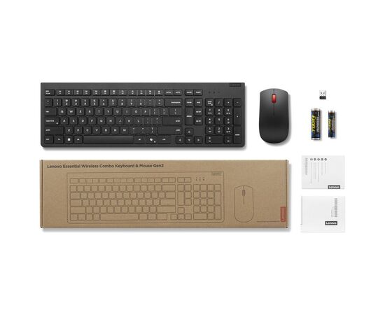 Комплект Lenovo Essential Wireless Combo Gen2 Black (4X31N50709), изображение 6 Комплект Lenovo Essential Wireless Combo Gen2 Black (4X31N50709), изображение 6