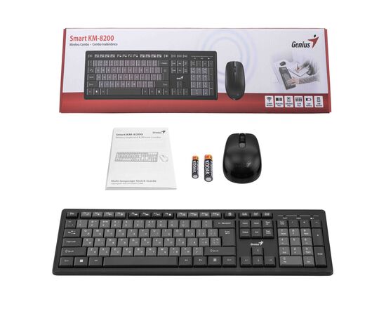 Комплект Genius KM-8200 Wireless UA Black (31340003428), изображение 3 Комплект Genius KM-8200 Wireless UA Black (31340003428), изображение 3