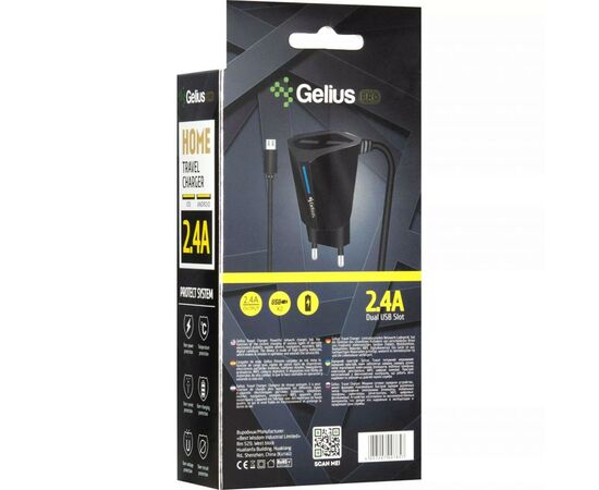 Зарядний пристрій Gelius Pro Edition Auto ID 2USB + Cable Type-C 2.4A Black (00000072152), зображення 7 Зарядний пристрій Gelius Pro Edition Auto ID 2USB + Cable Type-C 2.4A Black (00000072152), зображення 7
